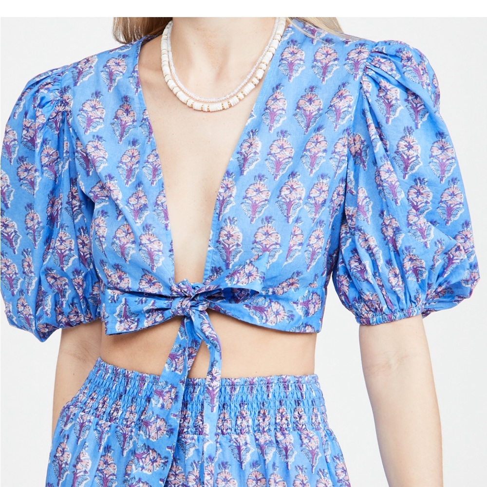 Playa lucila cropped summer tie top